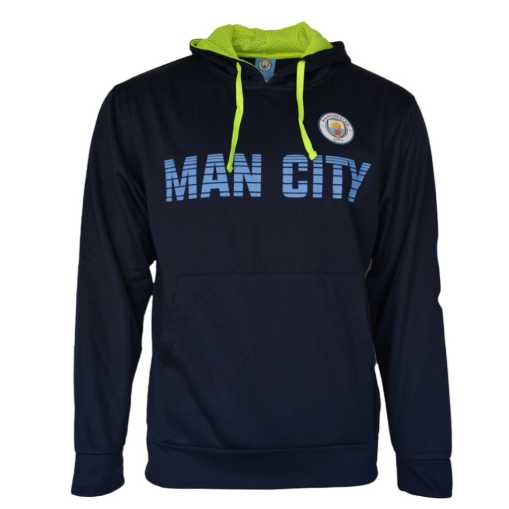 Manchester City FC Mens Navy Blue Pullover Hoodie Sweatshirt XL
